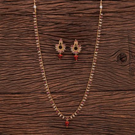 Antique Long Necklace With Gold Plating