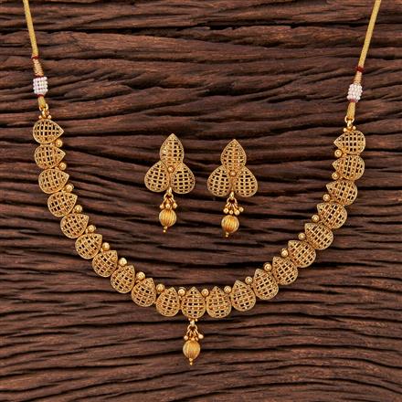 Antique Plain Necklace With Gold Plating