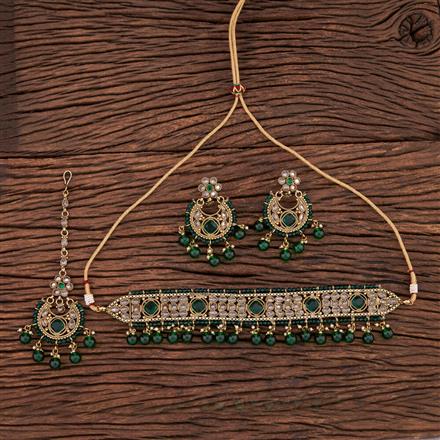Antique Choker Necklace With Mehndi Plating