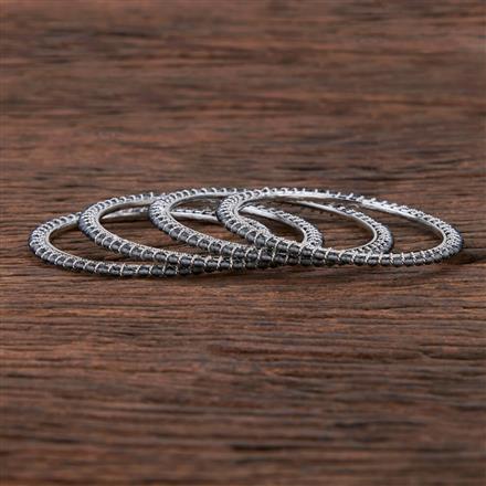 Antique Delicate Bangles With Rhodium Plating