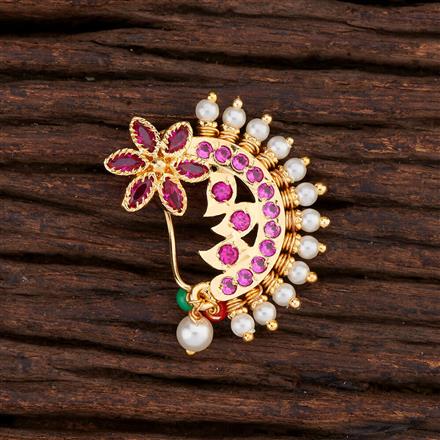 Antique Pressing Nose Ring With Gold Plating