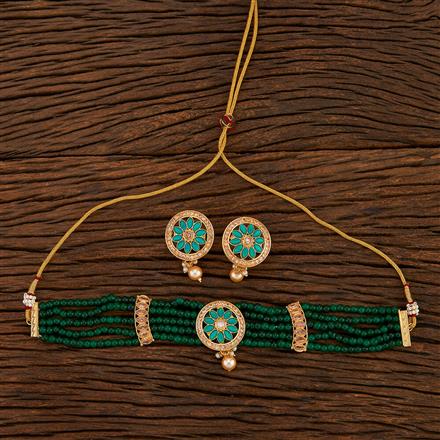 Antique Pearl Necklace With Gold Plating