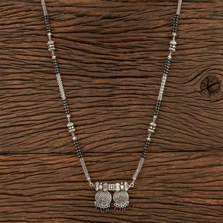 Antique Classic Mangalsutra With Matte Rhodium Plating