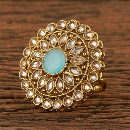 Antique Classic Ring With Mehndi Plating