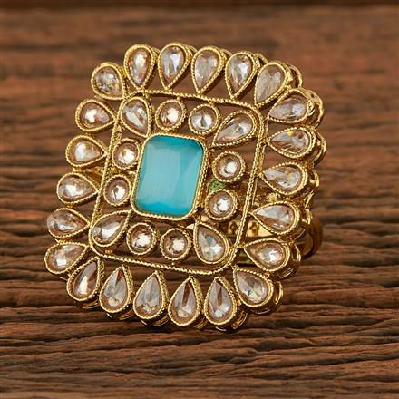 Antique Classic Ring With Mehndi Plating