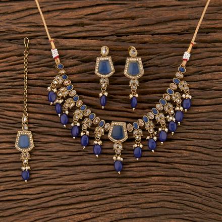 Antique Choker Necklace With Mehndi Plating