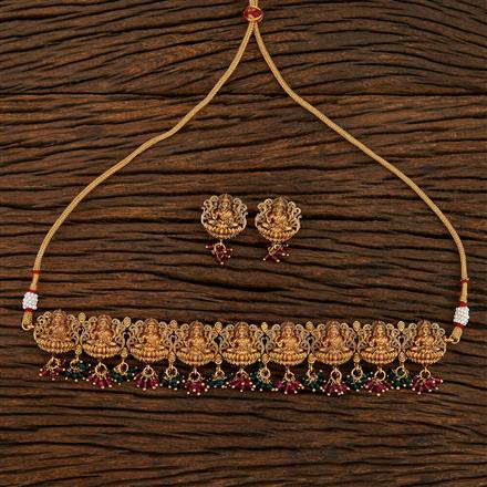 Antique Temple Necklace With Gold Plating
