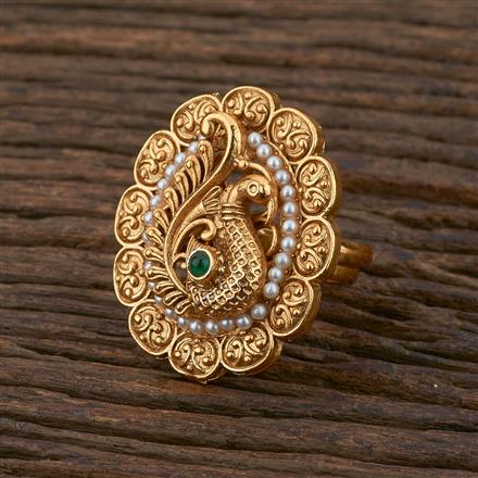 Buy Antique Peacock Ring With Gold Plating 209600 Kanhai Jewels