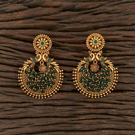 Antique Peacock Earring With Gold Plating