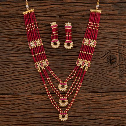 Antique Long Necklace With Gold Plating
