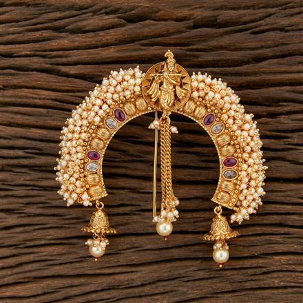 Antique Classic Hair Brooch With Gold Plating
