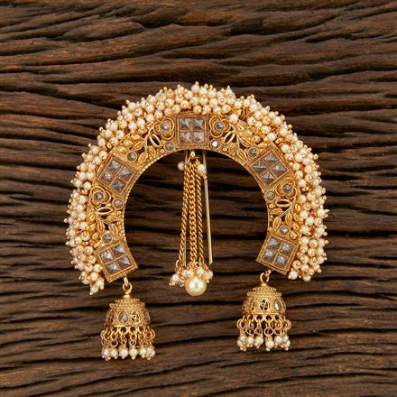 Antique Classic Hair Brooch With Gold Plating