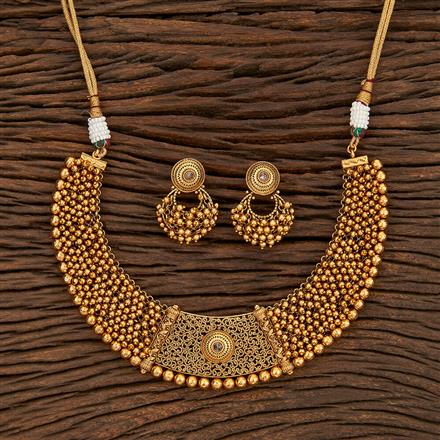 Antique Pearl Necklace With Gold Plating