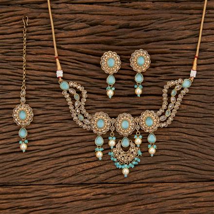 Antique Choker Necklace With Mehndi Plating