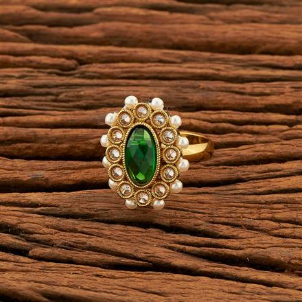 Antique Classic Ring With Mehndi Plating