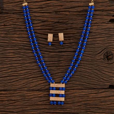 Antique Long Pendant Set With Gold Plating