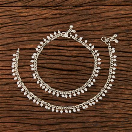 Antique Delicate Payal with rhodium plating