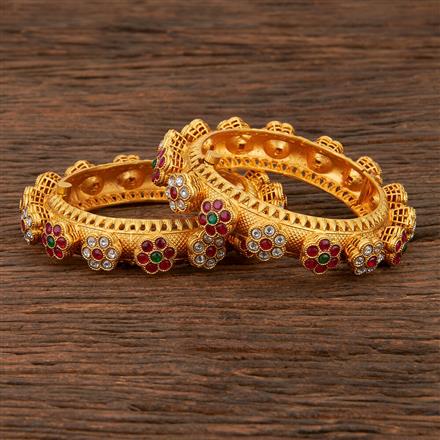 Antique Openable Bangles with matte gold plating