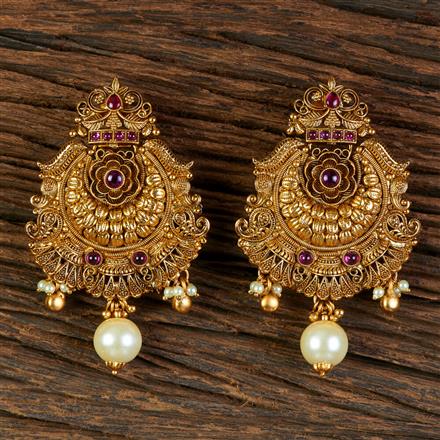 Antique Classic Earring With Matte Gold Plating