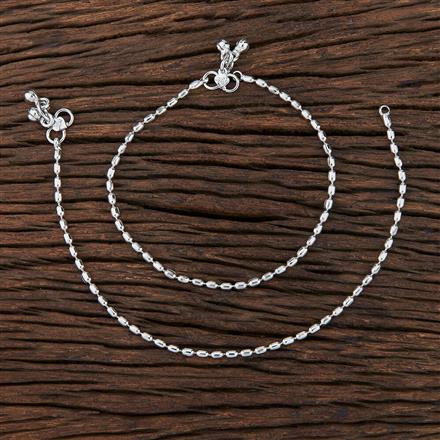 Antique Delicate Payal With Rhodium Plating