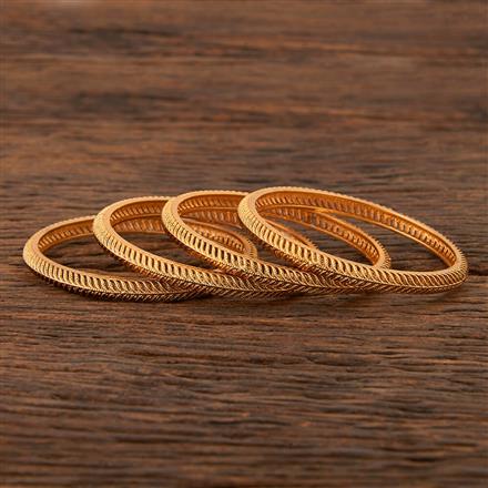 Antique Rajwadi Bangles With Matte Gold Plating