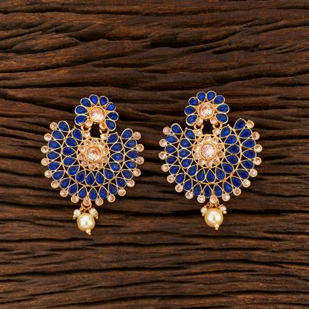 Antique Monalisa Stone Earring With Gold Plating
