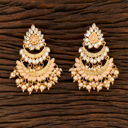 Antique Monalisa Stone Earring With Gold Plating