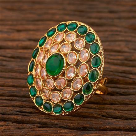 Antique Adjustable Ring With Gold Plating