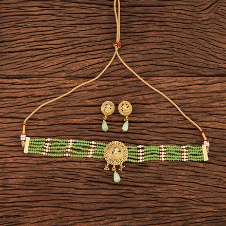 Antique Plain Gold Necklace With Gold Plating