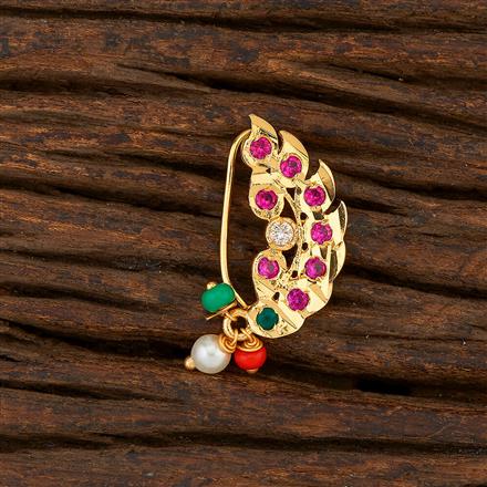Buy Antique Pressing Nose Ring With Gold Plating 210950 | Kanhai Jewels