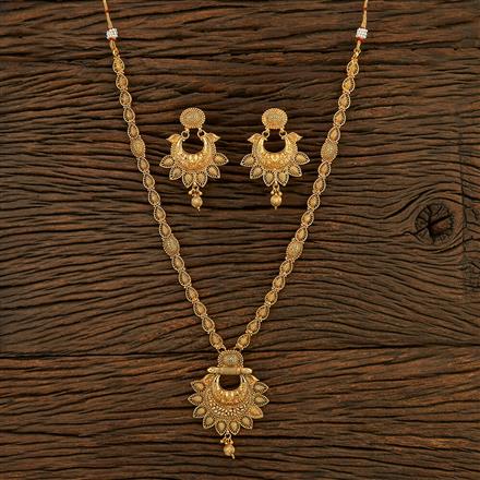 Antique Plain Gold Necklace With Gold Plating