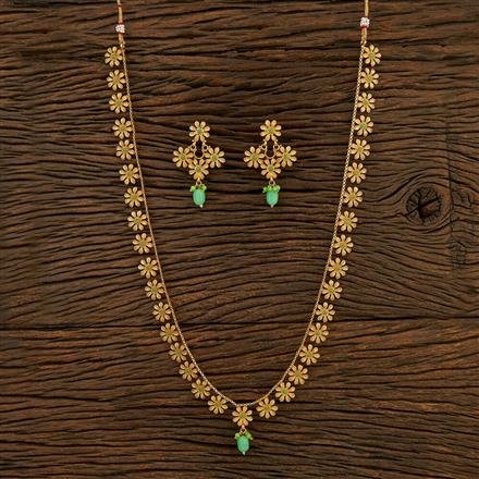 Antique Long Necklace With Gold Plating