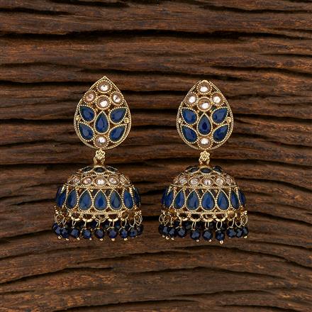 Antique Delicate Earring With Mehndi Plating