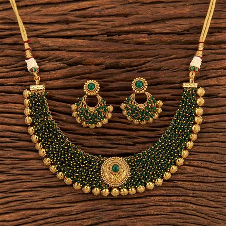 Antique Pearl Necklace With Gold Plating