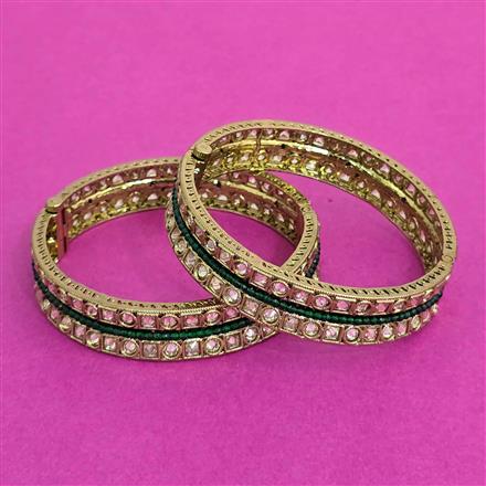 Antique Openable Bangles With Mehndi Plating