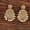 Antique Moti Earring With Mehndi Plating
