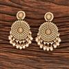 Antique Moti Earring With Mehndi Plating