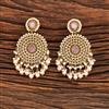 Antique Moti Earring With Mehndi Plating