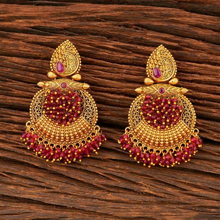 Antique Classic Earring With Matte Gold Plating