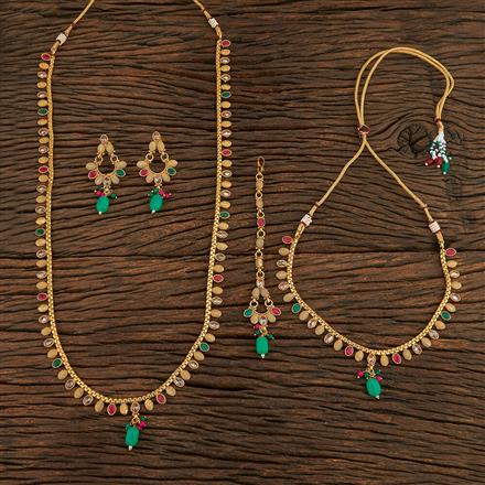 Antique Combo Necklace Set With Gold Plating