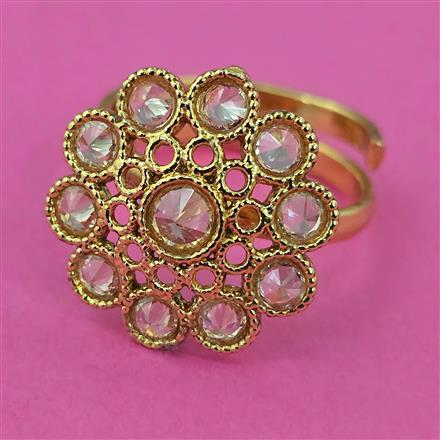 Antique Adjustable Ring with Gold Plating