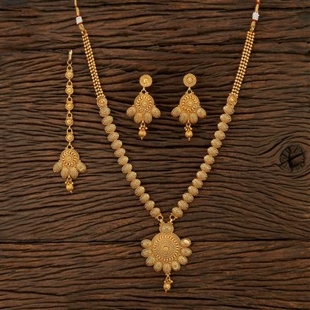 Antique Long Necklace With Gold Plating