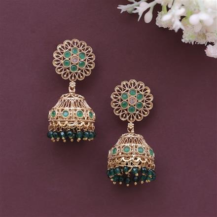 Antique Jhumki With Gold Plating