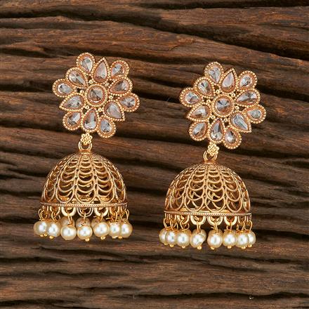 Antique Jhumki With Gold Plating