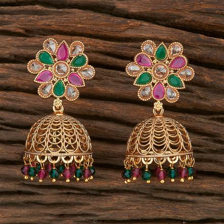 Antique Jhumki With Gold Plating
