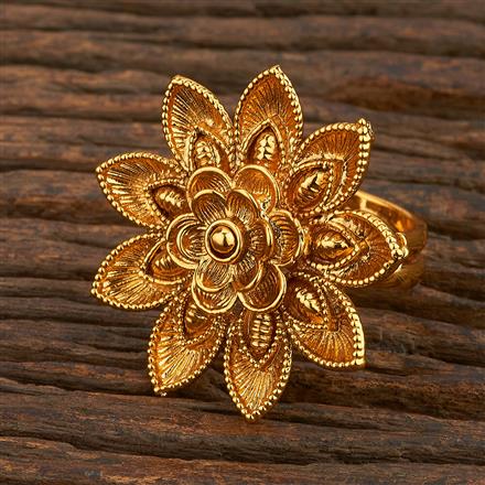 Antique Adjustable Ring With Gold Plating