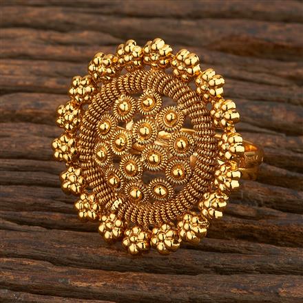 Antique Adjustable Ring With Gold Plating