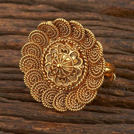 Antique Adjustable Ring With Gold Plating