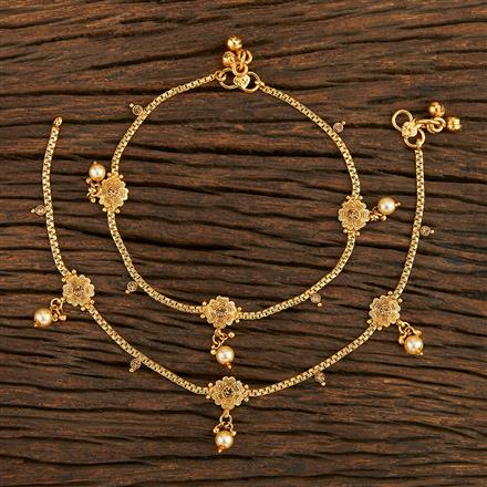 Antique Delicate Payal With Gold Plating