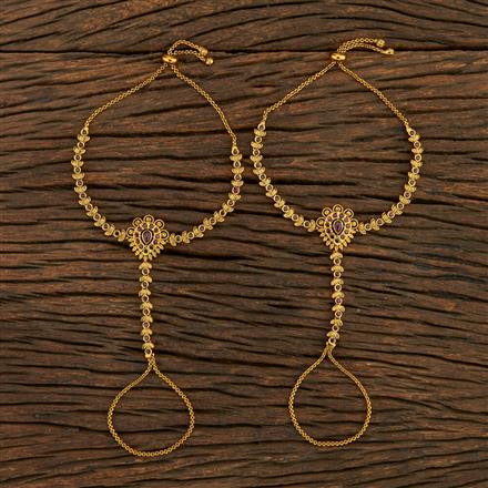 Antique South Indian Hath Pan With Matte Gold Plating